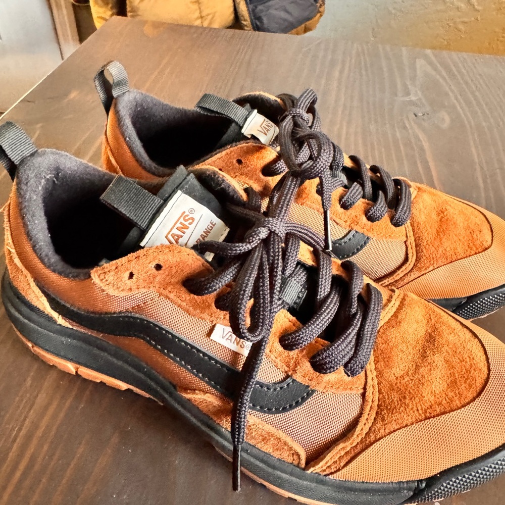 Vans Men's Athletic Shoes with Vibrant Orange Soles